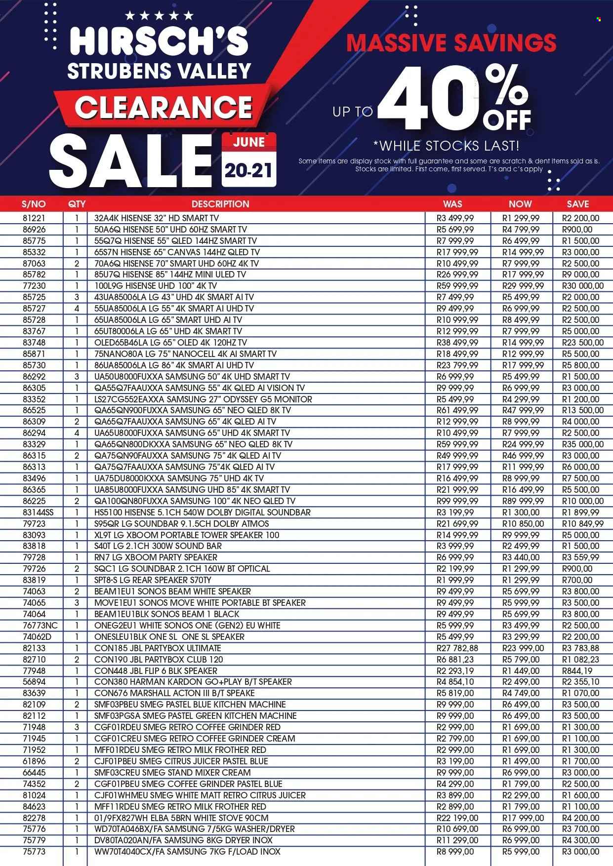 Hirsch's specials - 20/06/2026 - 21/06/2026. Page 1