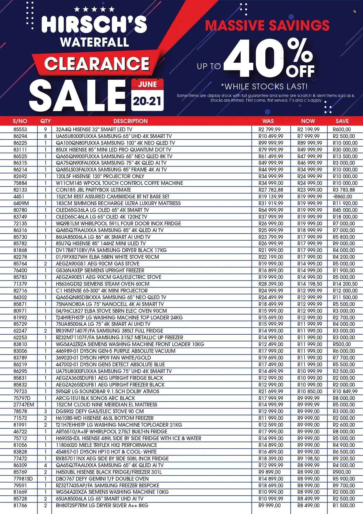 Hirsch's specials - 20/06/2026 - 21/06/2026. Page 1