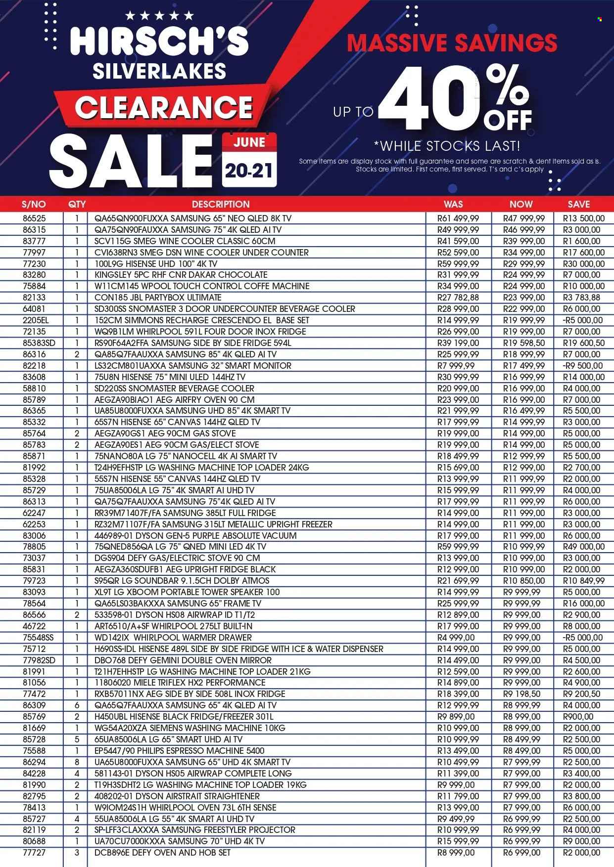 Hirsch's specials - 20/06/2026 - 21/06/2026. Page 1