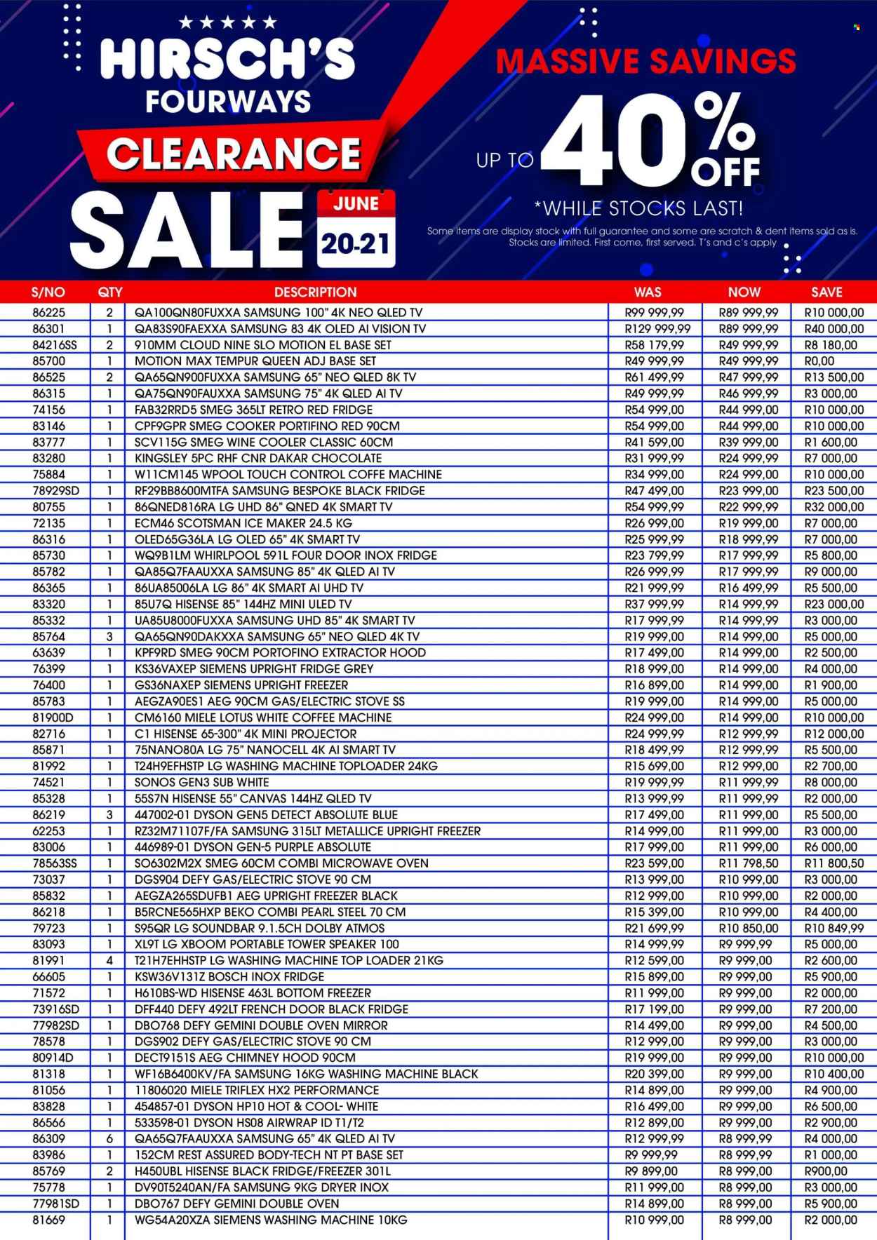 Hirsch's specials - 20/06/2026 - 21/06/2026. Page 1