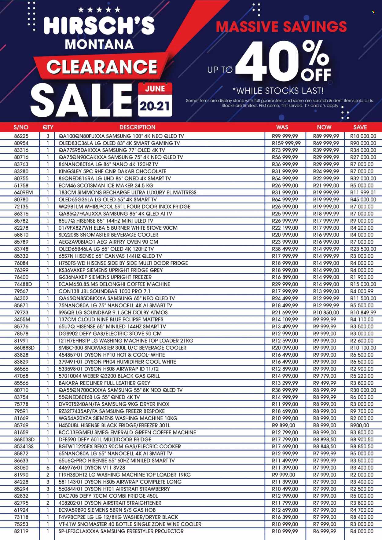 Hirsch's specials - 20/06/2026 - 21/06/2026. Page 1