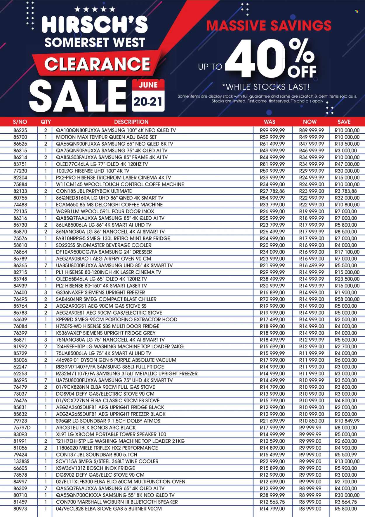 Hirsch's specials - 20/06/2026 - 21/06/2026. Page 1