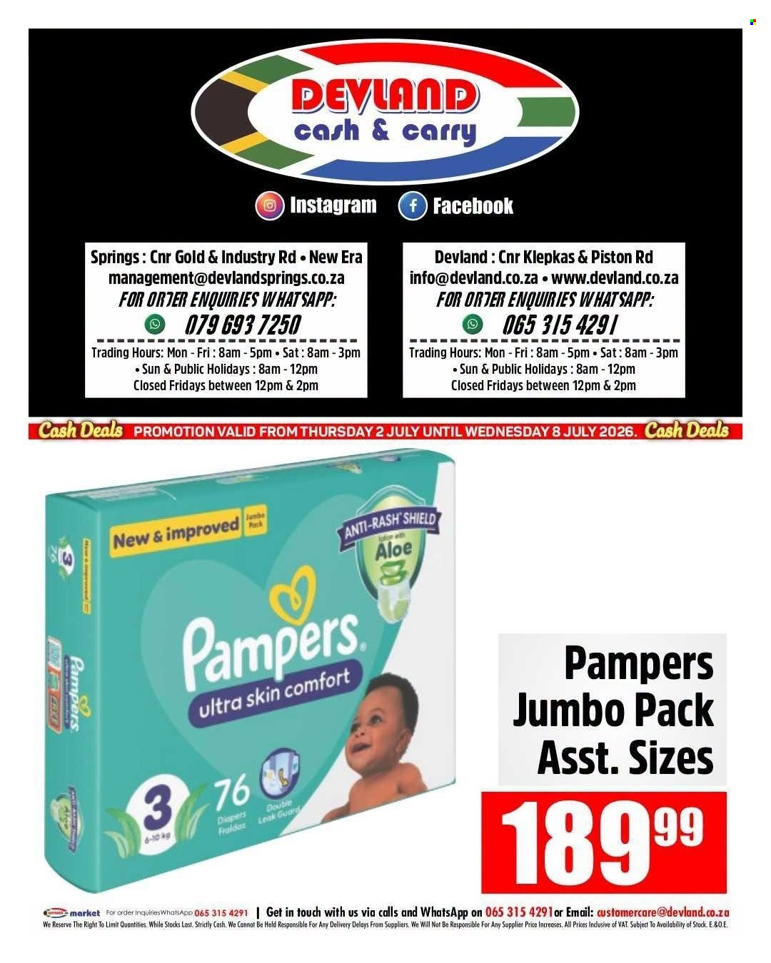 Devland specials - 02/07/2026 - 08/07/2026. Page 1