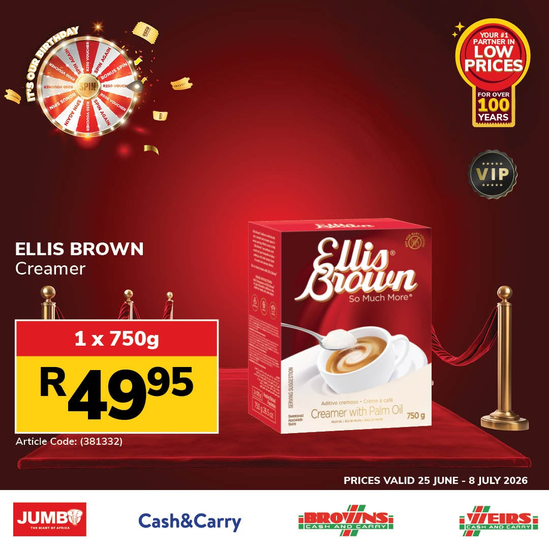 Jumbo Cash & Carry specials - 25/06/2026 - 08/07/2026. Page 1