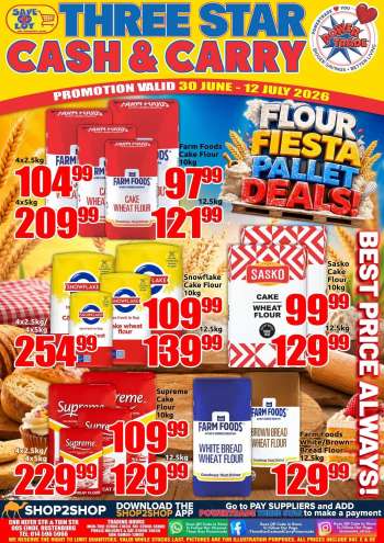 Three Star Cash and Carry catalogue  - 30/06/2026 - 12/07/2026.