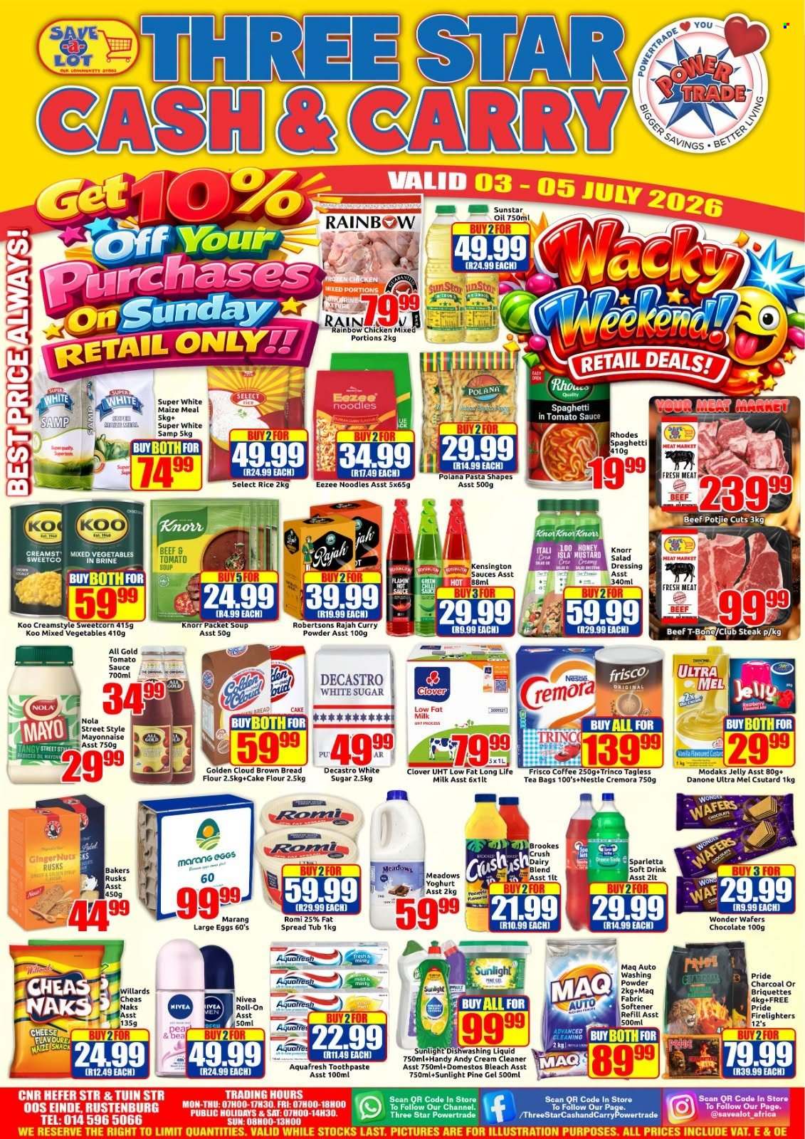 Three Star Cash and Carry specials - 03/07/2026 - 05/07/2026. Page 1
