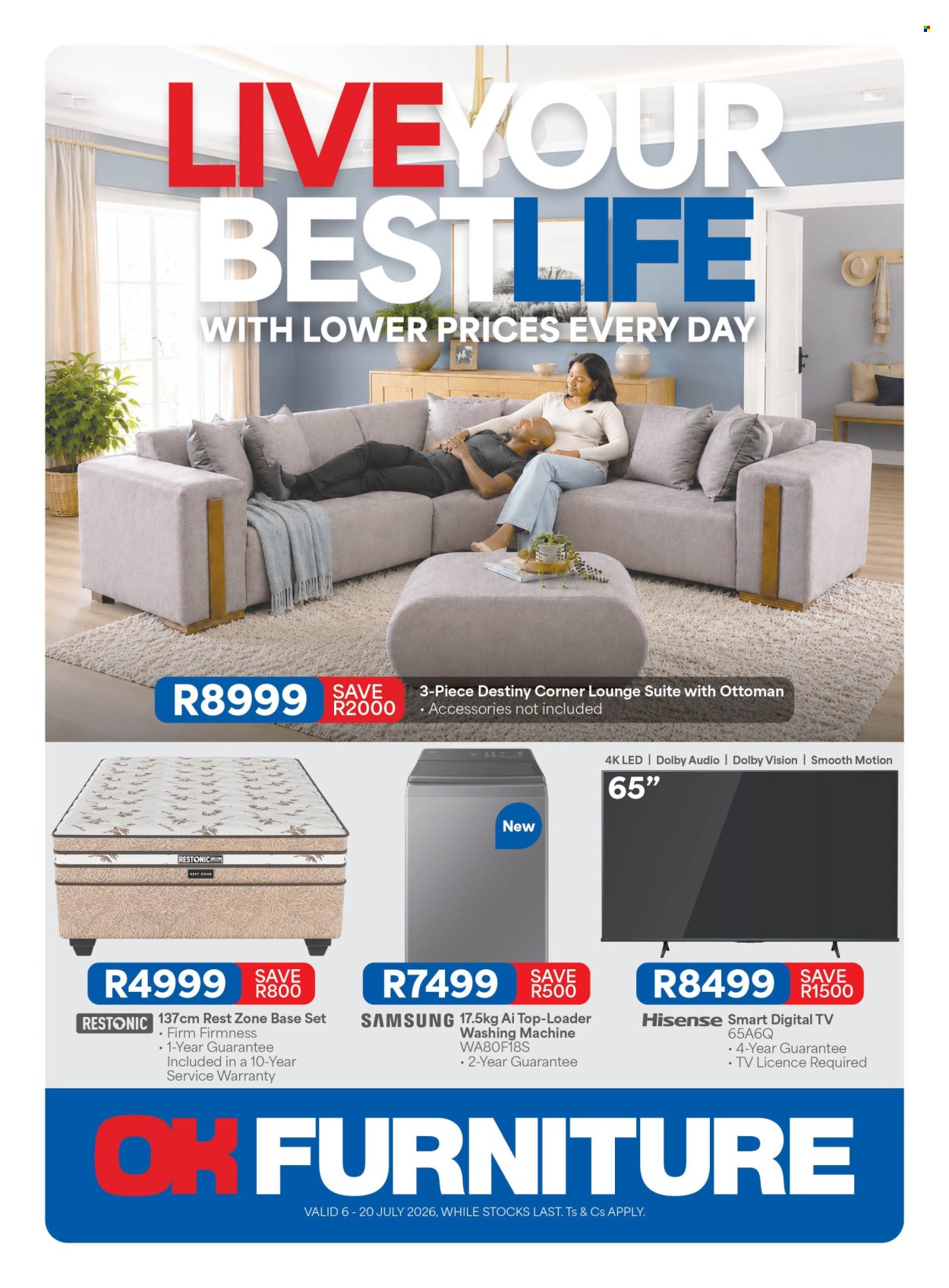 OK Furniture specials - 06/07/2026 - 20/07/2026. Page 1