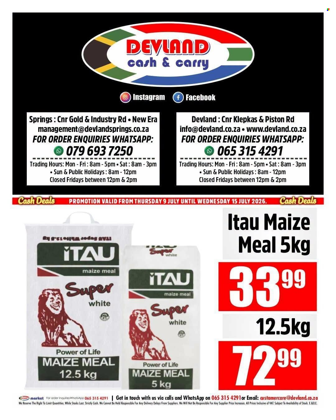 Devland specials - 09/07/2026 - 15/07/2026. Page 1