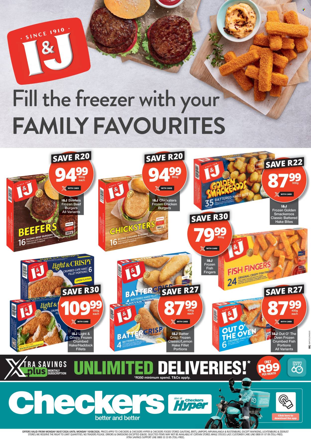 Checkers specials - 06/07/2026 - 10/08/2026. Page 1