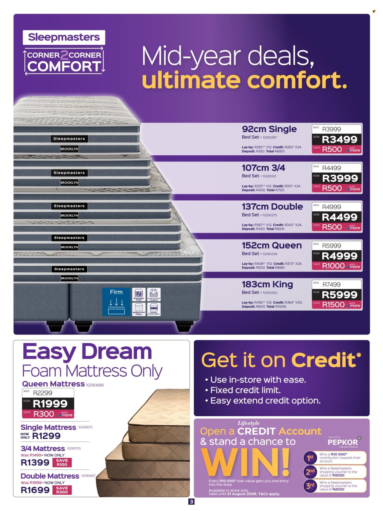 Sleepmasters specials - 16/07/2026 - 19/08/2026. Page 3