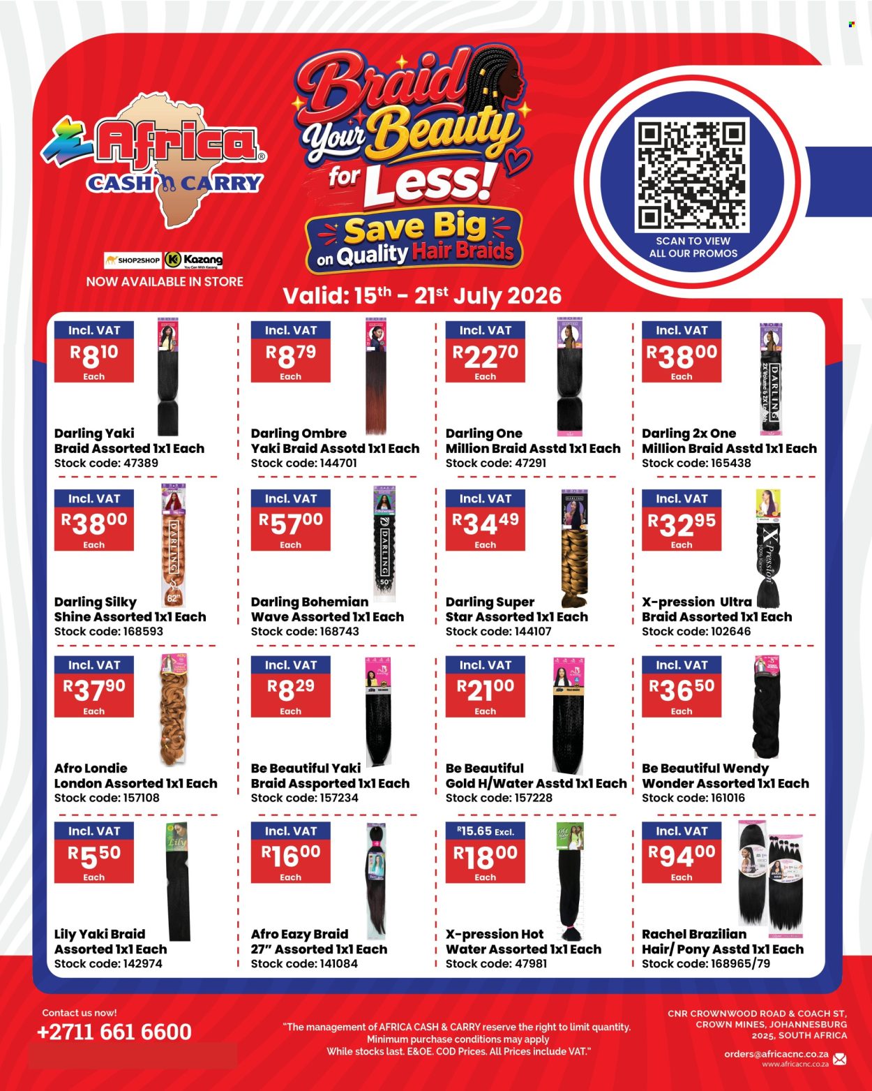 Africa Cash & Carry specials - 15/07/2026 - 21/07/2026. Page 1
