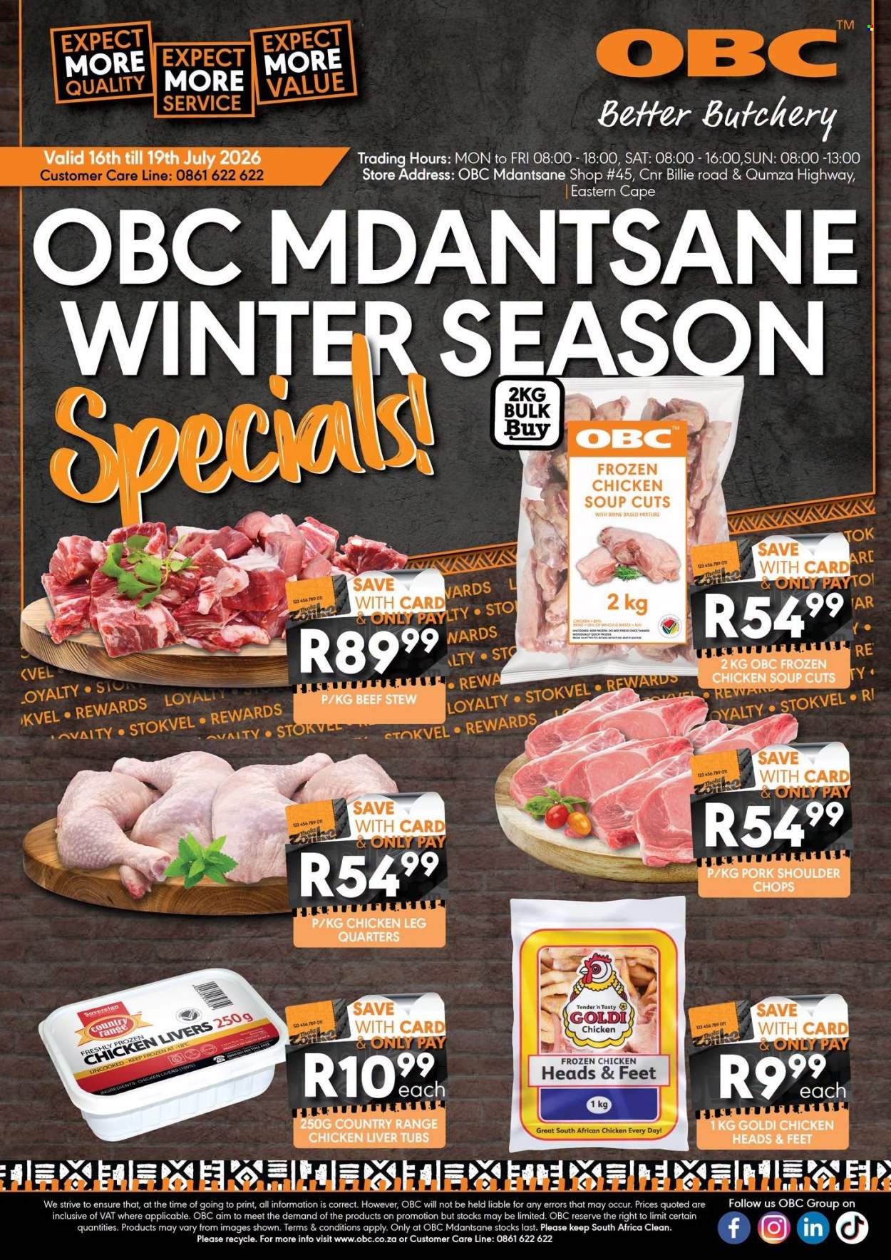 OBC specials - 16/07/2026 - 19/07/2026. Page 1