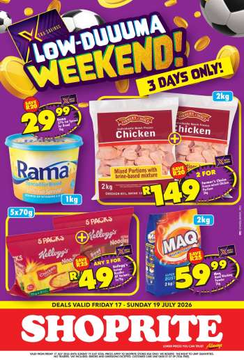 Shoprite catalogue  - 17/07/2026 - 19/07/2026.
