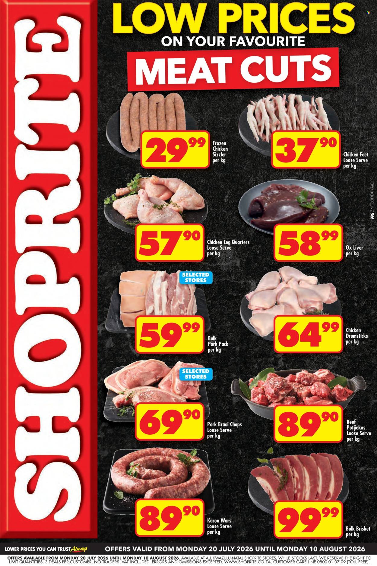 Shoprite specials - 20/07/2026 - 10/08/2026. Page 1