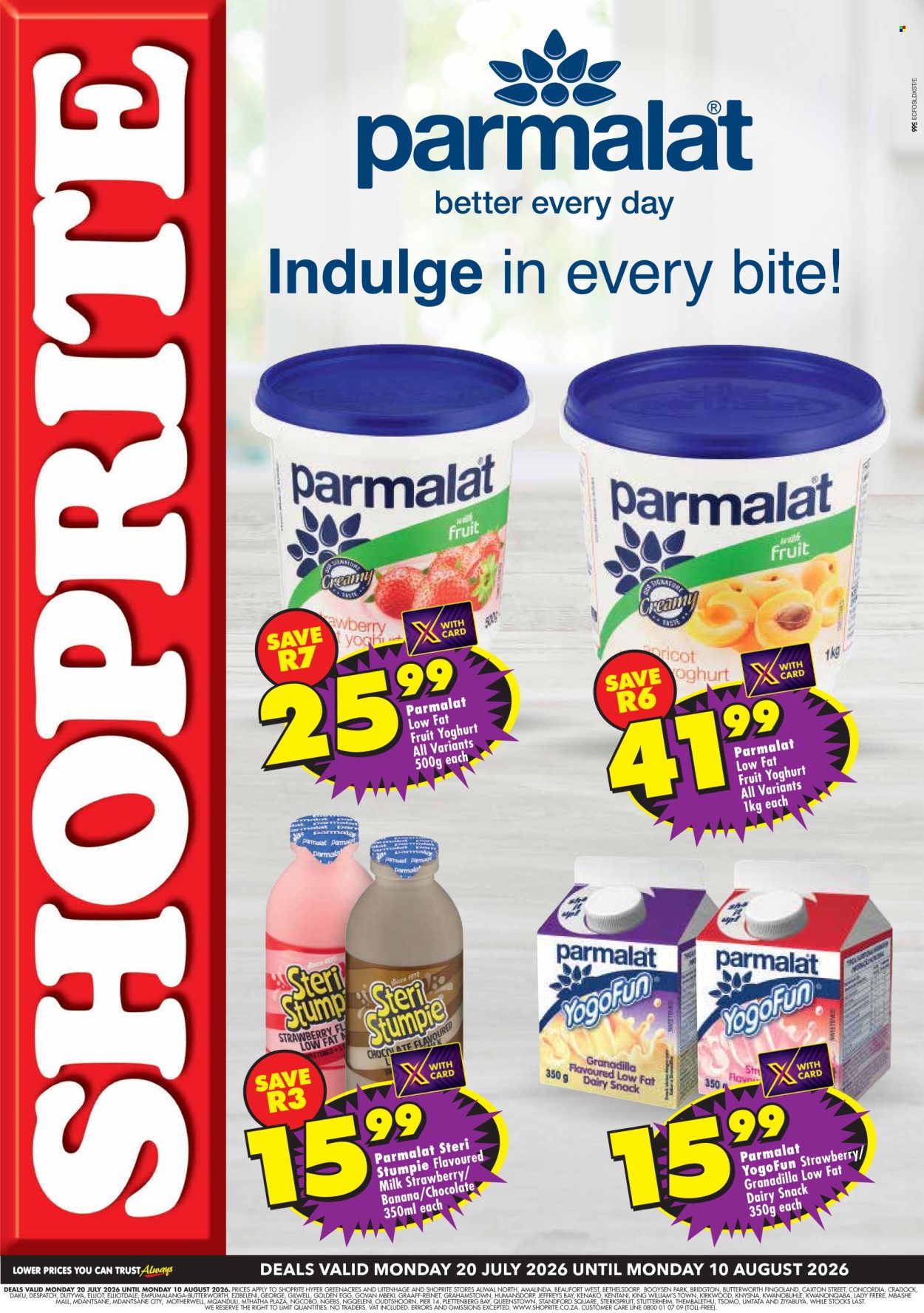 Shoprite specials - 20/07/2026 - 10/08/2026. Page 1