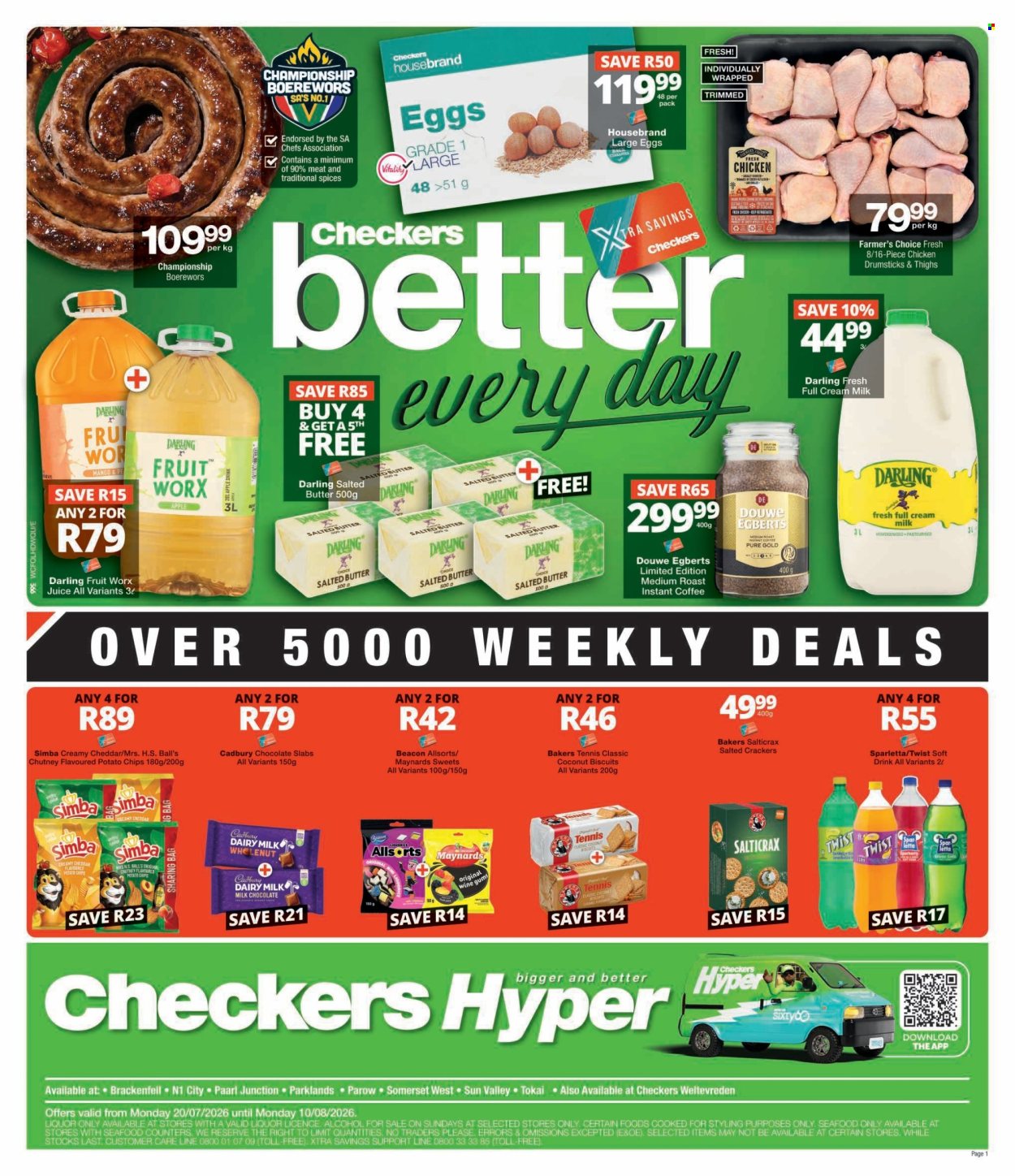 Checkers specials - 20/07/2026 - 10/08/2026. Page 1