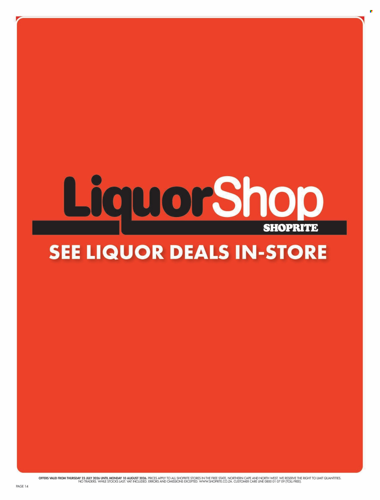 Shoprite specials - 23/07/2026 - 10/08/2026. Page 14