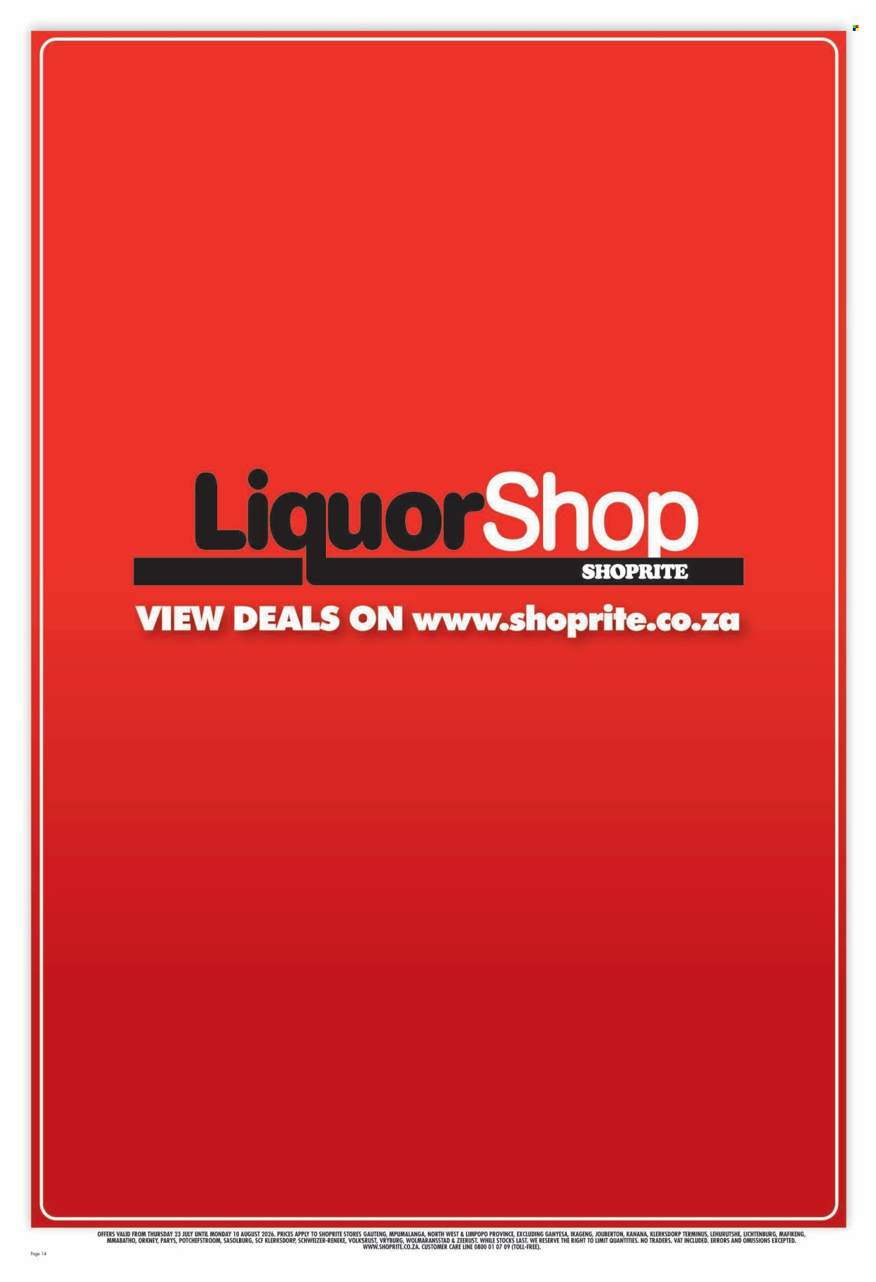 Shoprite specials - 23/07/2026 - 10/08/2026. Page 14