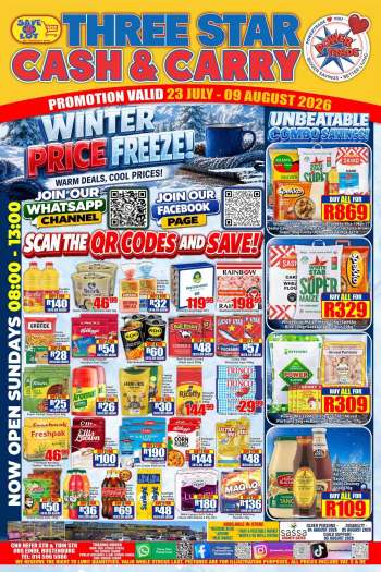 Three Star Cash and Carry catalogue  - 23/07/2026 - 09/08/2026.