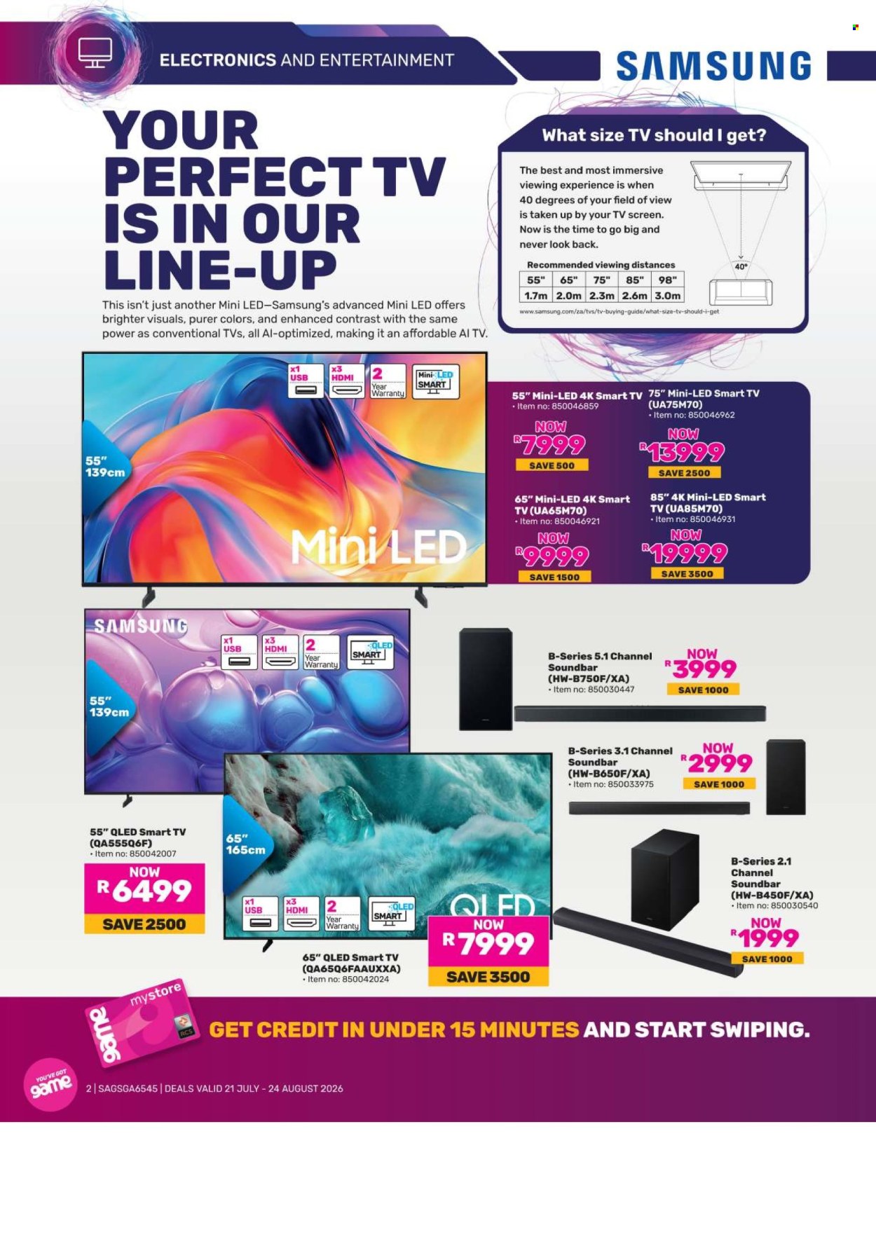 Game specials - 21/07/2026 - 24/08/2026. Page 2