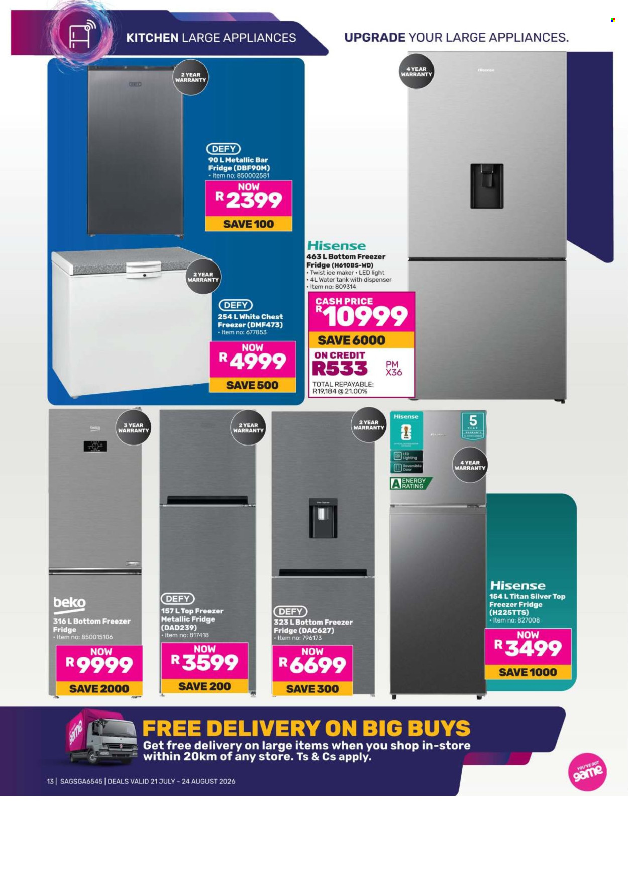 Game specials - 21/07/2026 - 24/08/2026. Page 13