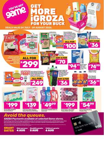 Game catalogue  - 24/07/2026 - 09/08/2026.