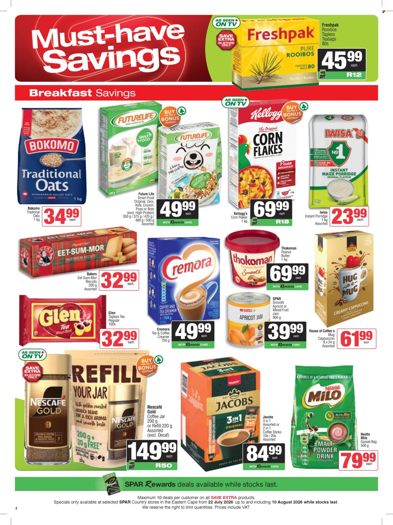 SPAR specials - 22/07/2026 - 10/08/2026. Page 1