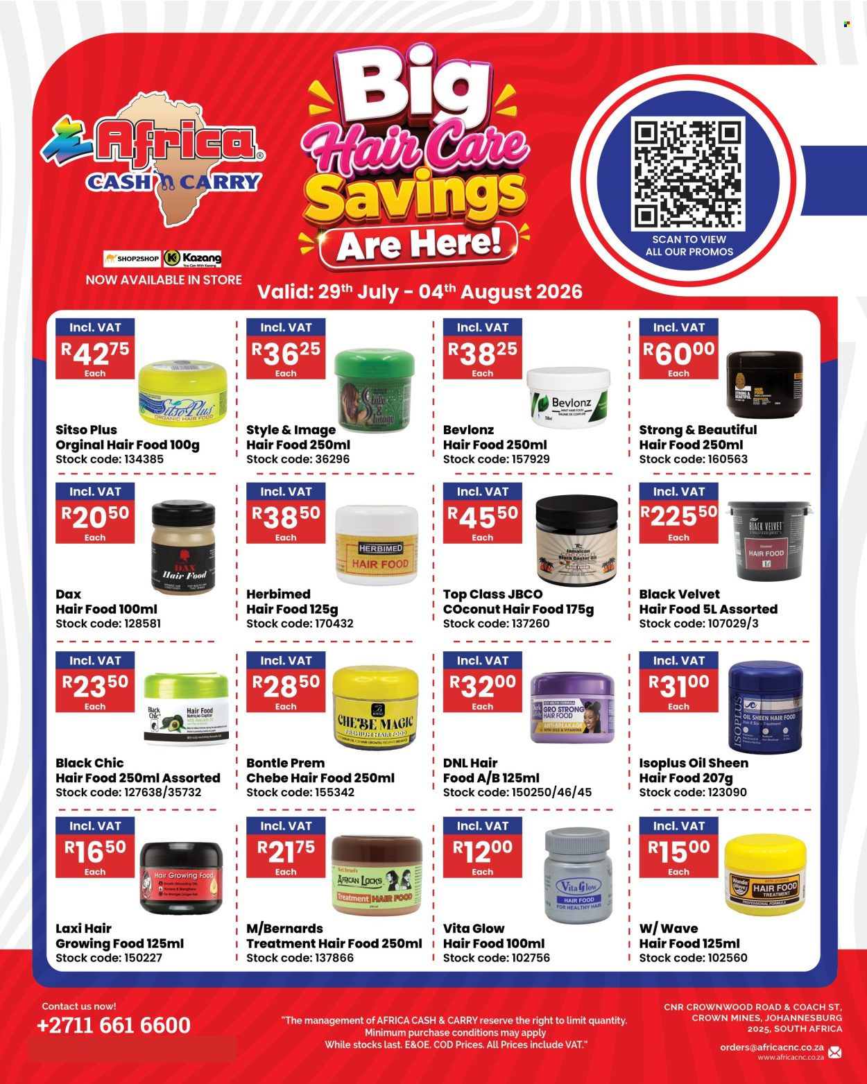 Africa Cash & Carry specials - 29/07/2026 - 04/08/2026. Page 1