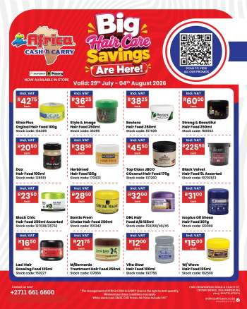 Africa Cash & Carry catalogue  - 29/07/2026 - 04/08/2026.
