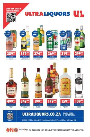 Ultra Liquors catalogue  - 01/08/2026 - 15/08/2026.