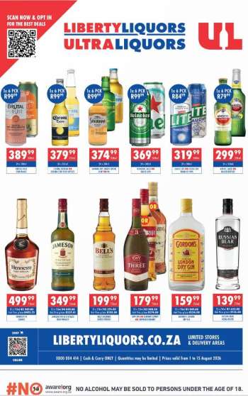 Liberty Liquors catalogue  - 01/08/2026 - 15/08/2026.