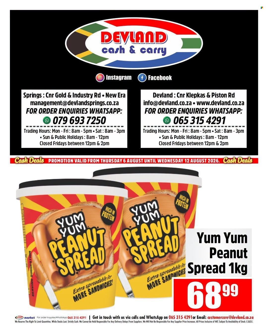 Devland specials - 06/08/2026 - 12/08/2026. Page 1