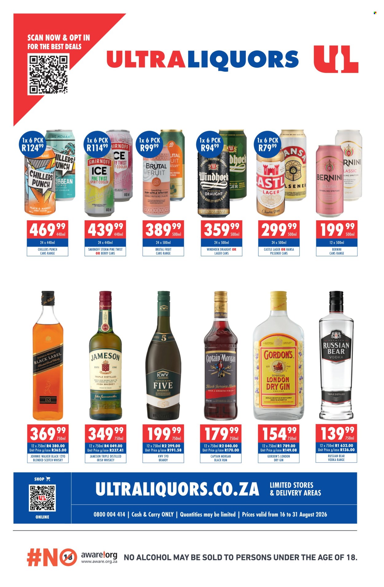 Ultra Liquors specials - 16/08/2026 - 31/08/2026. Page 1