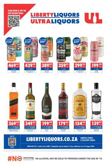 Liberty Liquors catalogue  - 16/08/2026 - 31/08/2026.