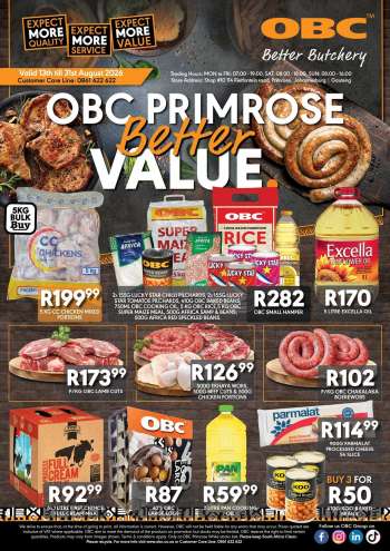 OBC catalogue  - 13/08/2026 - 31/08/2026.