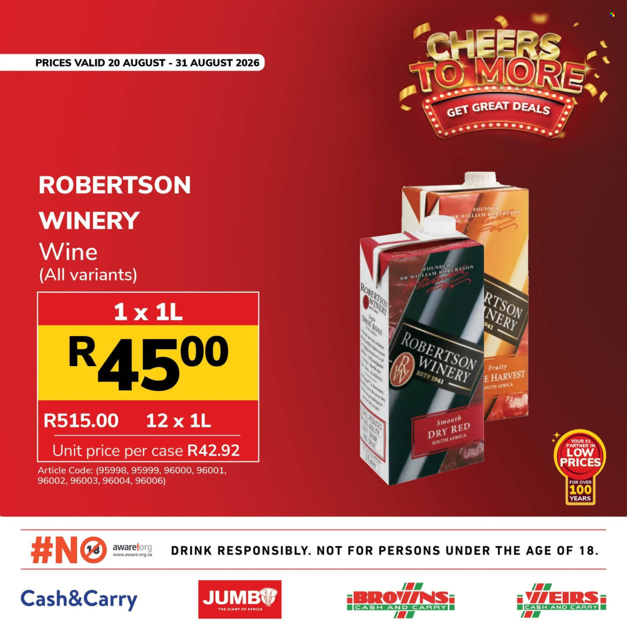 Jumbo Cash & Carry specials - 20/08/2026 - 31/08/2026. Page 30
