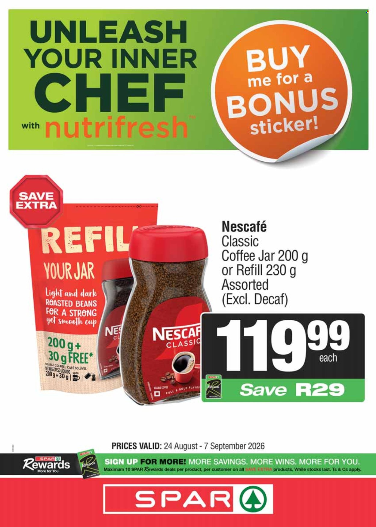 SPAR specials - 24/08/2026 - 07/09/2026. Page 1