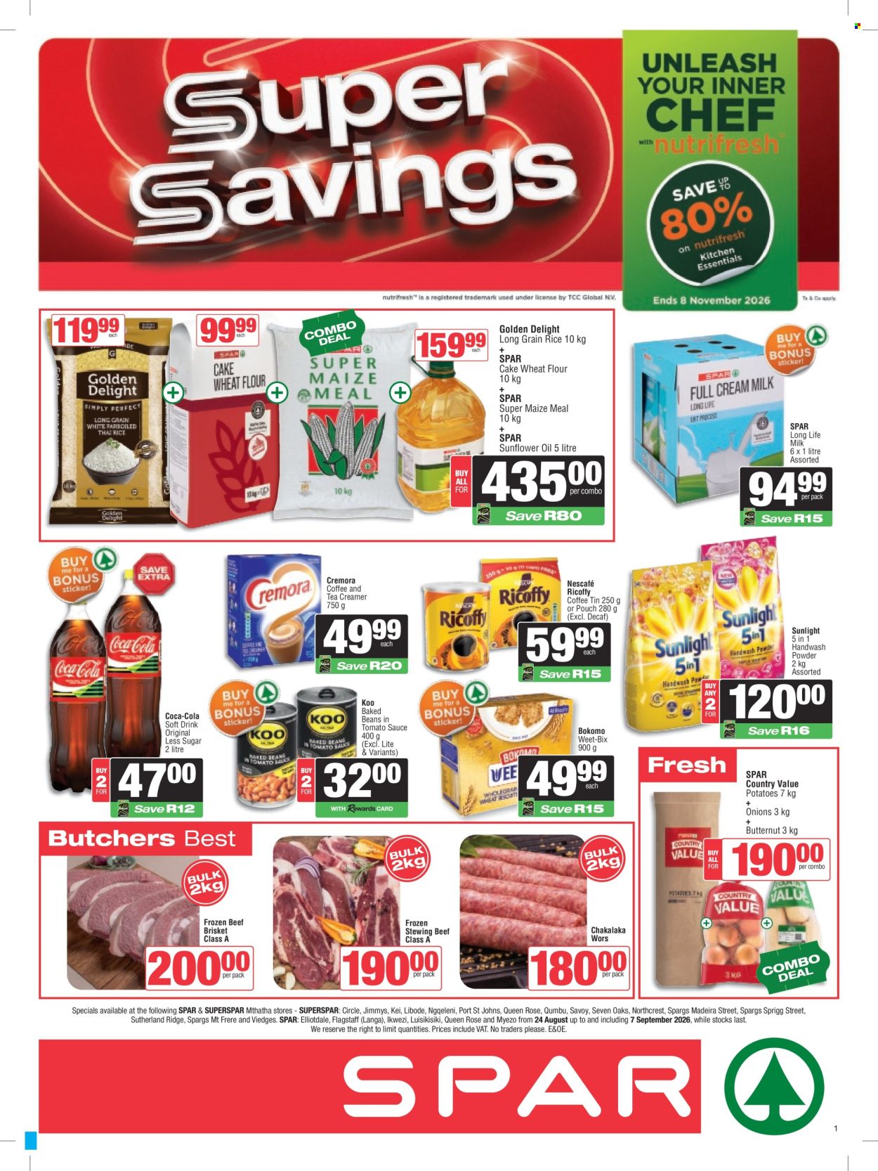 SPAR specials - 24/08/2026 - 07/09/2026. Page 1