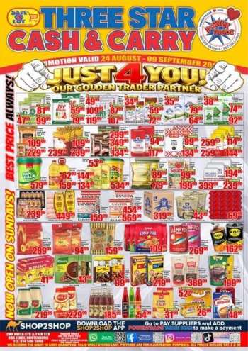 Three Star Cash and Carry catalogue  - 24/08/2026 - 09/09/2026.