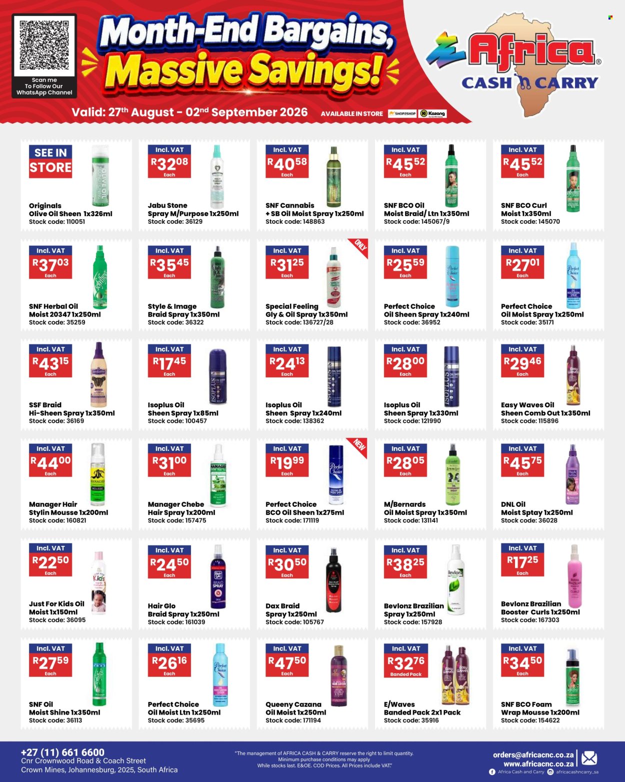 Africa Cash & Carry specials - 27/08/2026 - 02/09/2026. Page 1
