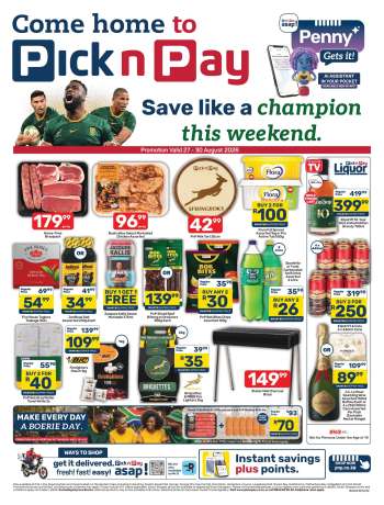 Pick n Pay catalogue  - 27/08/2026 - 30/08/2026.
