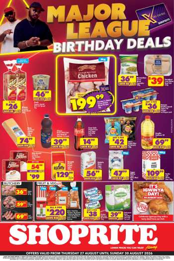 Shoprite catalogue  - 27/08/2026 - 30/08/2026.