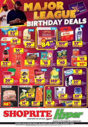 Shoprite catalogue  - 28/08/2026 - 30/08/2026.