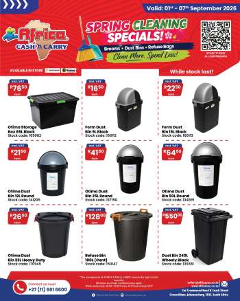 Africa Cash & Carry catalogue  - 01/09/2026 - 07/09/2026.