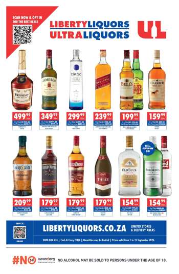 Liberty Liquors catalogue  - 01/09/2026 - 15/09/2026.