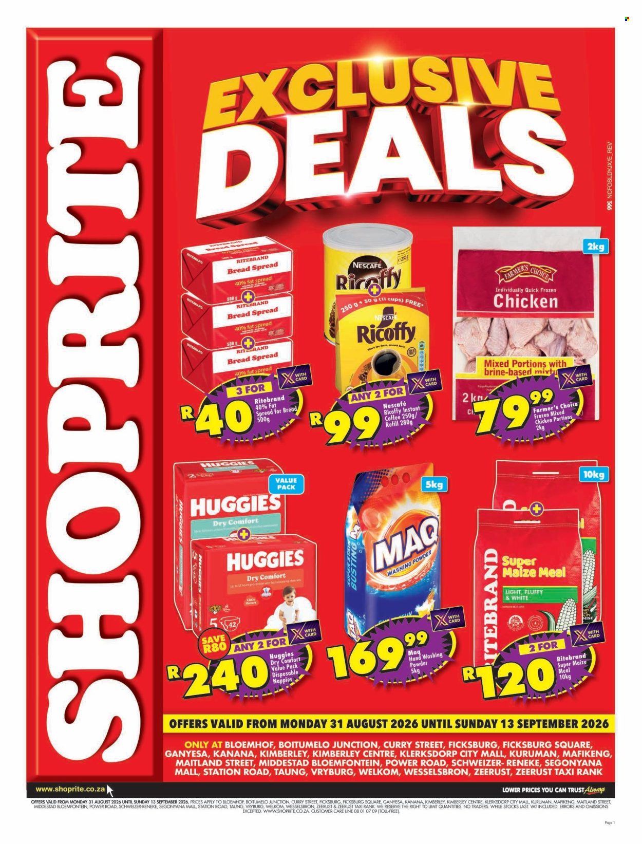 Shoprite specials - 31/08/2026 - 13/09/2026. Page 1