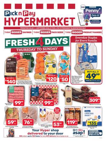 Pick n Pay Hypermarket catalogue  - 03/09/2026 - 06/09/2026.