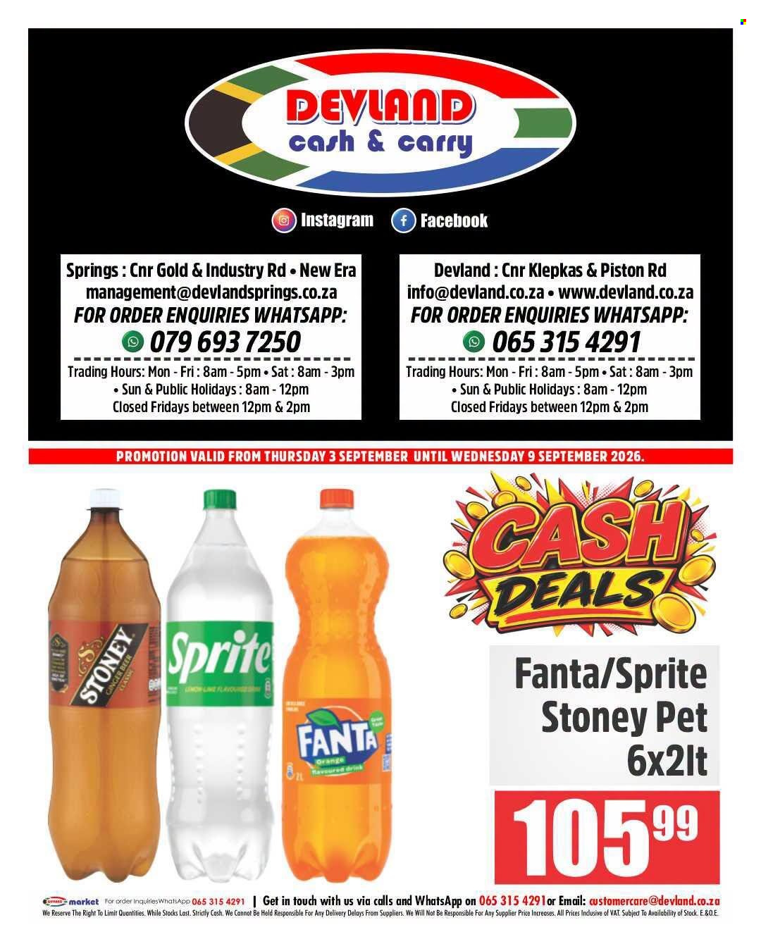 Devland specials - 03/09/2026 - 09/09/2026. Page 1