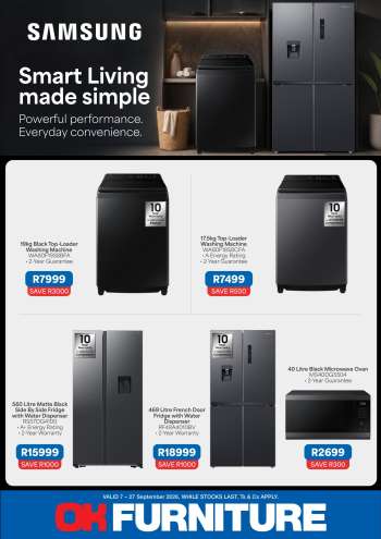 OK Furniture catalogue  - 07/09/2026 - 27/09/2026.