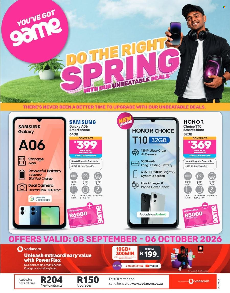 Game specials - 08/09/2026 - 06/10/2026. Page 1